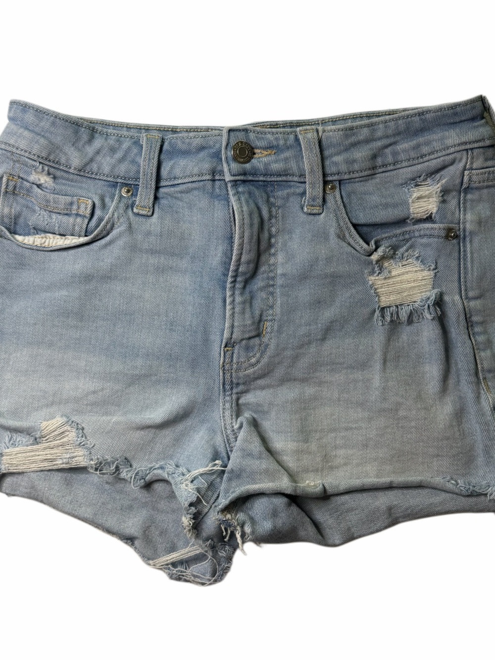 Old Navy OG Straight Shorts Women’s Size 6 Distressed Raw Hem Cutoff Denim Jean